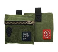 DAILYCARRYCO. EDC Mini Canvas Pocket Organizer, Coin Pouch, Tool Pouch for Multitools, Waxed Compact Organizer with Velcro Closure