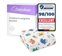Dailydream Children's Weighted Blanket | 90x120 | 2.5 kg | Elephant Design | Made from 100% Cotton | Filled with Glass Beads | Heavy Blanket for Sleeping | Weighted Blanket | Therapy Blanket