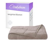 Dailydream Therapy Weighted Blanket 135 x 200 cm 4.5 kg Pink Fluffy Fleece with Glass Bead Filling Heavy Blanket for Sleeping Weighted Blanket Therapy Blanket Body Weight up to 52 kg