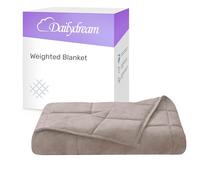 Dailydream Therapy Weighted Blanket 135 x 200 cm 6 kg Pink Fluffy Fleece with Glass Bead Filling Heavy Blanket for Sleeping Weighted Blanket Therapy Blanket Body Weight 53-65 kg
