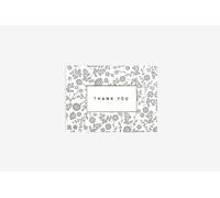 Dailylike Grey thank you greeting card, 9.7 x 7 cm.