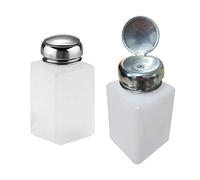 dailymall 2x 200ml Nail Polish Remover Press Bottle Alcohol Solvent Pump Dispenser
