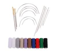Dailymall Upholstery Repair Kit! Coats Extra Strong Upholstery Thread 10 Rainbow Spools (55-Yard) Includes a Set of Heavy Duty Assorted Hand Needles, 14-Count