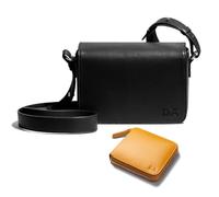 DailyObjects Box Shoulder Sling Crossbody Bag for Women | Solid Stylish Vegan Leather Purse For Girls | Durable Detachable & Adjustable Strap | Full Size Envelope Flap With Magnetic Closure, Black |