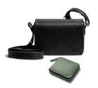 DailyObjects Box Shoulder Sling Crossbody Bag for Women | Solid Stylish Vegan Leather Purse For Girls | Durable Detachable & Adjustable Strap | Full Size Envelope Flap With Magnetic Closure, Black |