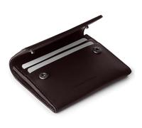 DailyObjects Dark Brown Leather Flip Top Women's Card Wallet, Colour-Multicolor, Size- 2.75x.25x4.5 Inch, Brown, Wallet