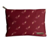 DailyObjects Maroon Feathers Jumbo Stash Pouch, red, Multi Colour, Travel Accessories, red, Multi Colour, Travel Accessories