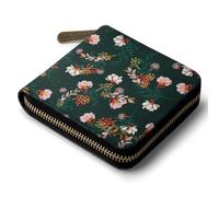 DailyObjects Stylish Slim Zip Around Wallet | Women's & Mens Bifold Wallet Purse With Coin, Card Slots | Soft Genuine Leather, Lush Midnight, S, Casual