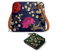 DailyObjects Trapeze Sling Crossbody Bag for Women and Latest Stylish Zip Wallet Purses for Women's, Girls | Durable Vegan Leather | Ladies Mobile Sling Bag | Zipper Closure | Made in India (Combo