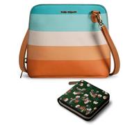 DailyObjects Trapeze Sling Crossbody Bag for Women and Latest Stylish Zip Wallet Purses for Women's, Girls | Durable Vegan Leather | Ladies Mobile Sling Bag | Zipper Closure | Made in India (Combo