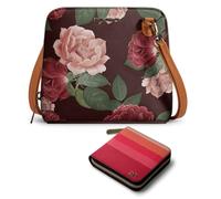 DailyObjects Trapeze Sling Crossbody Bag for Women and Latest Stylish Zip Wallet Purses for Women's, Girls | Durable Vegan Leather | Ladies Mobile Sling Bag | Zipper Closure | Made in India (Combo