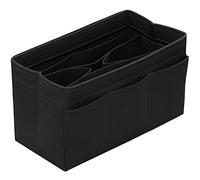 DailyPlus Purse Organizer Insert Felt Bag Organizer Handbag Organizer Insert Bag In Bag Organizer for Tote Purse Bag 14 Pockets Black Small