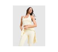 DAILYSZN Sculpt Halter Neck Tank Top - Cream - Womens XL