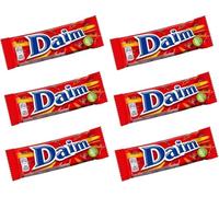Daim Chocolate Bar 28g Pack Of 6 Boxed Packed Famous Swedish Chocolate Bar Ideal Present for Christmas, Birthday | Swedish Daim Bar with Roasted Almond Chocolate