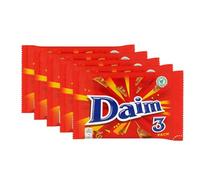 Daim Chocolate Bars 28g Pack of 15 Individually Wrapped Caramel Almond Crunch Bars Covered in Smooth Milk Chocolate Perfect for Snacking Gifting Sharing or Adding to Desserts and Hampers