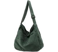 DAINAOTM Canvas Tote Bag Casual Hobo Crossbody Shoulder Bag for Women and Men Large Purse Messenger Bag Travel Work, 2-green, L