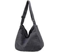 DAINAOTM Canvas Tote Bag Casual Hobo Crossbody Shoulder Bag for Women and Men Large Purse Messenger Bag Travel Work, 1-grey, L