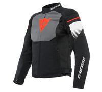 Dainese - Air Fast Tex Jacket, Summer Motorcycle Jacket, Quickdry Fabric, Soft Protections On Shoulders And Elbows, Men's Motorcycle Jacket, Black/Grey/White, 62