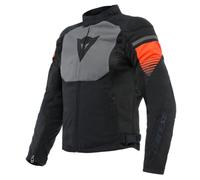 Dainese - Air Fast Tex Jacket, Summer Motorcycle Jacket, Quickdry Fabric, Soft Protections On Shoulders And Elbows, Men's Motorcycle Jacket, Black/Grey/Fluo Red, 48