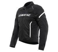DAINESE - Air Frame 3 Tex Jacket, Summer Motorcycle Jacket with Detachable Windproof Lining, Black/White, 62