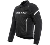 DAINESE - Air Frame 3 Tex Jacket, Summer Motorcycle Jacket with Detachable Windproof Lining, Man, Black/Black/White, 58