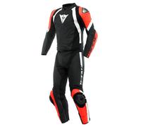 Dainese avro 4 2PCS Black-Matt/Fluo-Red/White Leather Jumpsuit