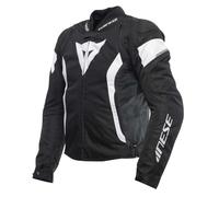 Dainese - Avro 5 Tex Jacket, Fabric Motorcycle Jacket with Shoulder Protectors, Men, Black/White/Black, 62