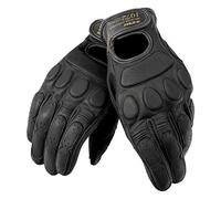 Dainese - Blackjack Unisex Gloves, Summer Leather Motorbike Gloves, Vintage Retro Style, Classic Design, Woman & Mens Motorcycle Gloves, Stretchable, Reinforced and Breathable, Black