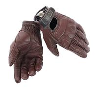 Dainese - Blackjack Unisex Gloves, Summer Leather Motorbike Gloves, Vintage Retro Style, Classic Design, Woman & Mens Motorcycle Gloves, Stretchable, Reinforced and Breathable, Dark Brown