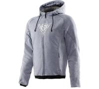 Motorcycle Sweatshirt Man Dainese BOVISA with protections Grey-Melange/Black