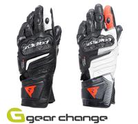 Moto Leather Gloves Dainese Carbon 4 Lady Black/Black/White