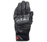 DAINESE - Carbon 4 Short Gloves, Short Leather Motorcycle Gloves, with Carbon Knuckle Protectors, Man, Black/Black, L