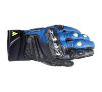 Dainese Carbon 4 Short Motorcycle Gloves Racing Blue Black Flo Yellow