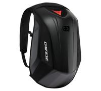 DAINESE - D-Mach 2 Motorcycle Backpack, Aerodynamic and Ergonomic, with Compartments for Laptop and Shoes, Helmet Strap, Waterproof, 22.2 L, Black