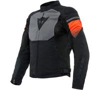 Dainese - Air Fast Tex Jacket, Summer Motorcycle Jacket, Quickdry Fabric, Soft Protections On Shoulders And Elbows, Men's Motorcycle Jacket, Black/Grey/Fluo Red, 50