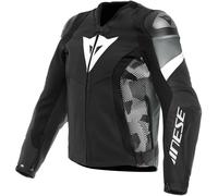 Dainese Avro 5 Motorcycle Leather Jacket, black-grey-white, size 50 for Men