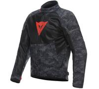 Dainese - Ignite Air Tex Jacket, Summer Motorcycle Jacket, Mesh Fabric, Men's Motorcycle Jacket, Soft Protections, Grey Camo/Black/Fluorescent Red, 58