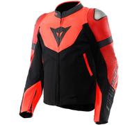 DAINESE DAINESE - Jacket Iperattiva Leather-Tex Red Fluo / Black 56