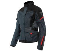 Dainese - Tempest 3 D-Dry Lady, Women's Motorcycle Touring Jacket, Waterproof Jacket, Removable Thermal Lining, Protections On Shoulders And Elbows, Ebony/Black/Red Lava, 38