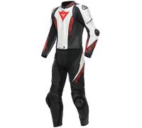 Dainese Laguna Seca 5 2-Piece Motorcycle Leather Suit, black-white-red, size 54