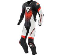 DAINESE DAINESE - Suits Laguna Seca 6 Perf 1 PC Black / White / Red Fluo 44