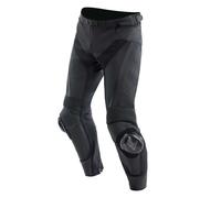 Dainese Delta 4 Motorcycle Motorbike Leather Trousers - Black / Black