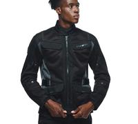 Dainese - Desert Tex Jacket, Summer Motorcycle Jacket, Lightweight Technical Fabric, Protections On Shoulders And Elbows, Men's Motorcycle Jacket, Black/Black/Ebony, 58