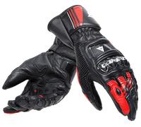 Dainese Druid 4 Leather Gloves - Black/Lave Red/White Motorcycle Motorbike