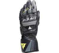DAINESE DRUID 4 LEATHER Handschuhe schwarz-charcoal-grau-fluo-gelb XXXL