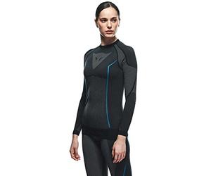 Dainese Dry LS Lady, Motorcycle Base Layer Shirt, Women, Black/Blue, L/XL