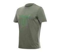 Dainese Dyed Speed Demon T-Shirt, Men's Regular Fit T-Shirt in Garment Dyed Cotton with Tone on Tone Print on Chest Essential Style, for Men, Green-Bronze, XXXL
