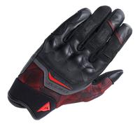Dainese Ermex Motorcycle Motorbike Textile Gloves - Black / Lava Red