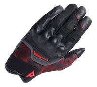 Dainese Ermex Motorcycle Motorbike Textile Gloves - Black / Lava Red