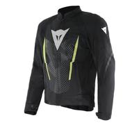 DAINESE - Herosphere Air Tex Jacket, Summer Motorcycle Jacket, Black/White/Yellow-Fluo, 56